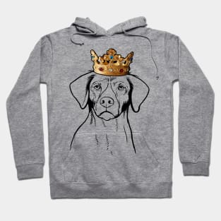 Brittany Dog King Queen Wearing Crown Hoodie